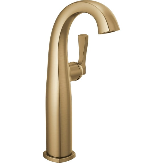 Delta 777-Dst Stryke 1.2 GPM Vessel Single Hole Bathroom Faucet - Lumicoat Champagne