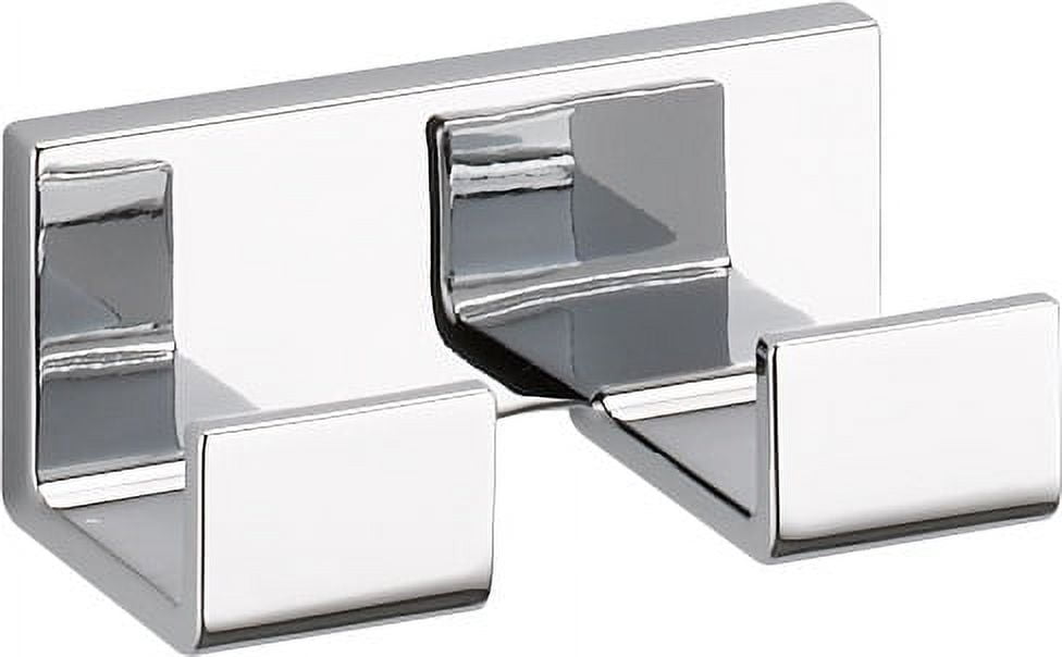 Modern Chrome Double Robe Hook with Sleek Design