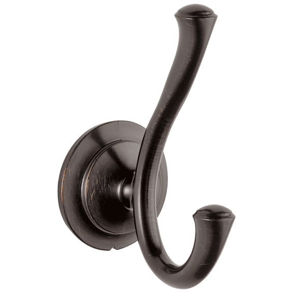 Open Box Delta 79435-Rb Linden Double Robe Hook, Spotshield Venetian Bronze