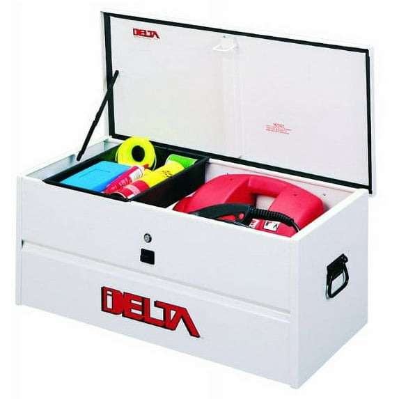 Delta 814000 White 32-5/8" Long Steel Portable Utility Chest Truck Box