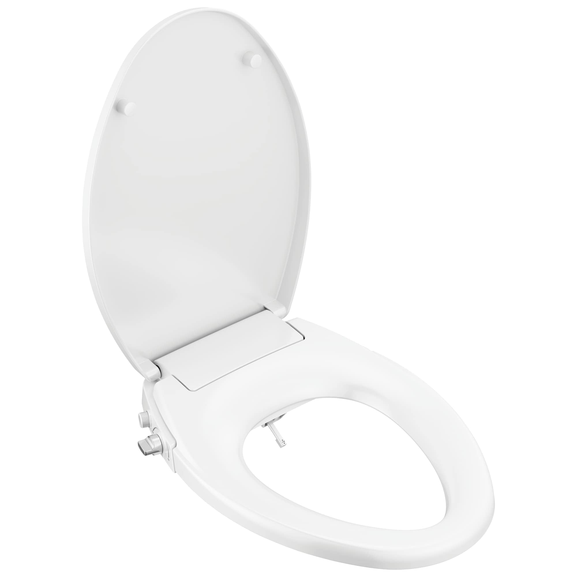 White Elongated Non-Electric Bidet Toilet Seat