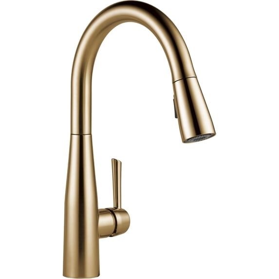 Delta Faucet Essa Pull Down Kitchen Faucet Gold with Pull Down Sprayer, Kitchen Sink Faucet for Kitchen Sink with Magnetic Docking Spray Head, Champagne Bronze