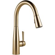Delta Faucet Essa Pull Down Kitchen Faucet Gold with Pull Down Sprayer, Kitchen Sink Faucet for Kitchen Sink with Magnetic Docking Spray Head, Champagne Bronze