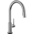 thumbnail image 1 of Delta 9159Tl-Dst Trinsic 1.8 GPM Single Hole Pull Down Touchless Kitchen Faucet - Arctic, 1 of 7