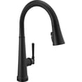 thumbnail image 1 of Delta 9182Tl-Dst Emmeline 1.8 GPM Single Hole Pull Down Touchless Kitchen Faucet - Black, 1 of 7