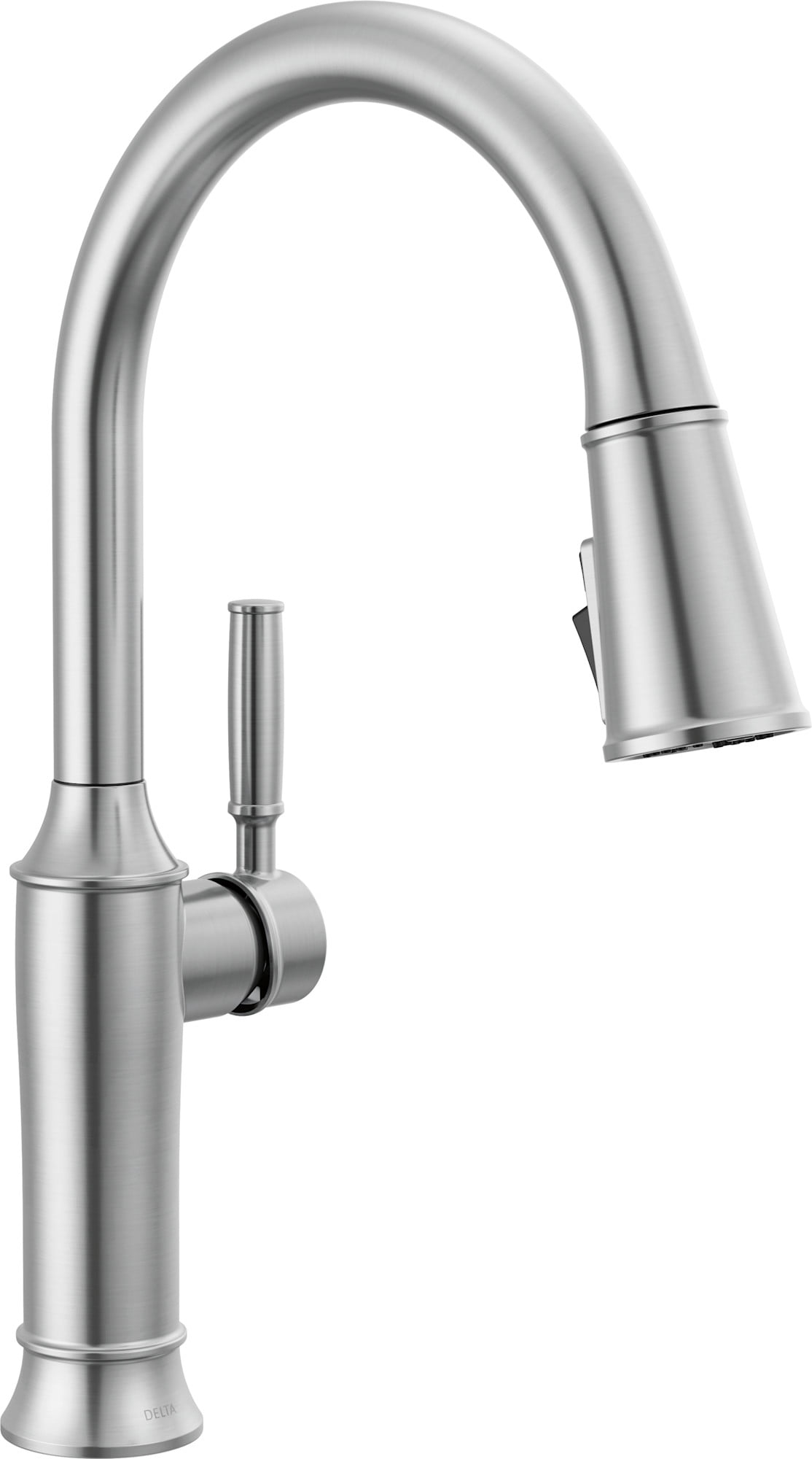 Delta 9184-Dst Renaldi 1.8 GPM Single Hole Pull Down Kitchen Faucet - Lumicoat Arctic
