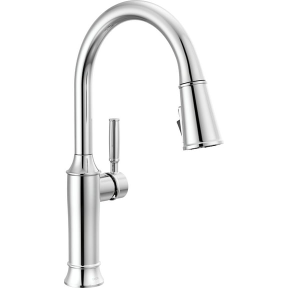 Delta 9184-Dst Renaldi 1.8 GPM Single Hole Pull Down Kitchen Faucet - Lumicoat Chrome