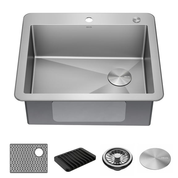 Delta 952138-T25s Marca 25" Undermount Single Basin Stainless Steel Kitchen Sink -