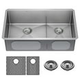 thumbnail image 1 of Delta 953034-32D6 Stainless Steel 32 Inch Undermount Double Bowl Sink, 1 of 7