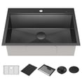 thumbnail image 1 of Delta 95A9031-T30S-GS Rivet 30" Drop In Single Basin Stainless Steel Kitchen Sink - PVD, 1 of 7