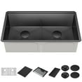 thumbnail image 1 of Delta 95B9031-33D Rivet 33" Undermount Double Basin Stainless Steel Kitchen Sink - PVD, 1 of 7