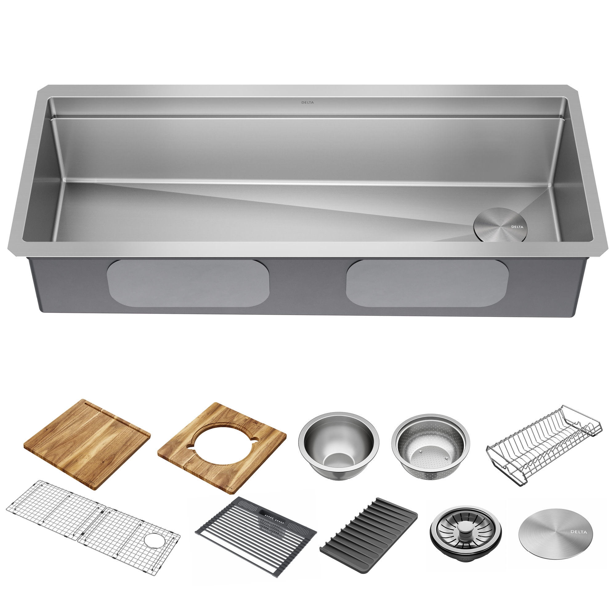 Delta 45" Stainless Steel Workstation Kitchen Sink with Accessories