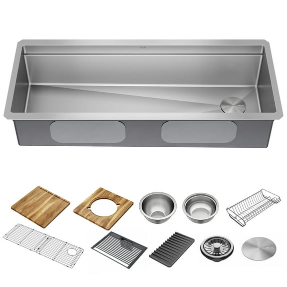 Delta 95Ba132-45S Stainless Steel 48" Rectangular Undermount Sink