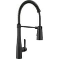 thumbnail image 1 of Delta 9613-Dst Essa 1.8 GPM Single Hole Pre-Rinse Pull Down Kitchen Faucet - Black, 1 of 7