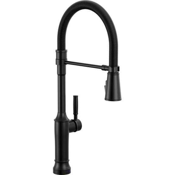 Delta 9684TL-BL-DST Renaldi 1.8 GPM Single Hole Pre-Rinse Kitchen Faucet - Black