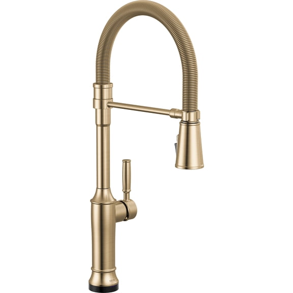 Delta 9684Tl-Dst Renaldi 1.8 GPM Single Hole Pre-Rinse Kitchen Faucet - Lumicoat Champagne