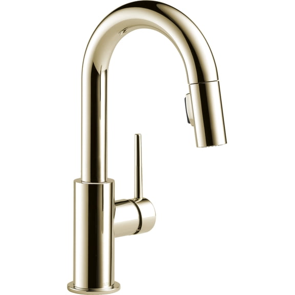 Delta 9959-Ls-Dst Trinsic 1.8 GPM Single Hole Pull Down Bar/Prep Faucet - Nickel