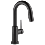 Delta 9959T-BL-DST Trinsic, Single Handle Pull-Down Bar / Prep Faucet with Touch2O Technology, Matte Black