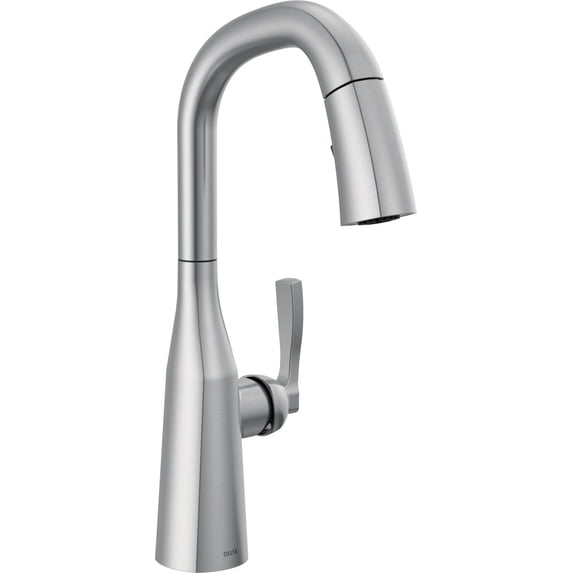 Delta 9976-Pr-Dst Stryke 1.8 GPM Pull-Down Bar/Prep Faucet - Lumicoat Arctic Stainless