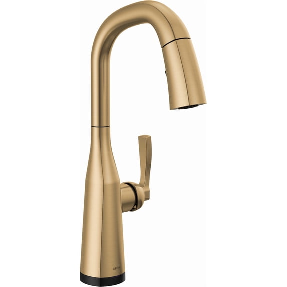 Delta 9976T-CZ-PR-DST Stryke 1.8 GPM Pull-Down Bar/Prep Faucet - Lumicoat Champagne Bronze