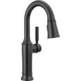 thumbnail image 1 of Delta 9984-BL-DST Renaldi 1.8 GPM Single Hole Pull-Down Bar/Prep Faucet - Black, 1 of 7