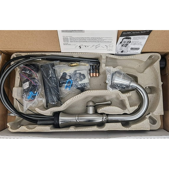 Delta 9997T-Dst Cassidy Pull-Down Bar/Prep Faucet - Lumicoat Arctic Stainless