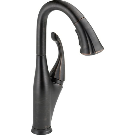Delta Addison Single Handle Pull-Down Bar / Prep Faucet with Touch2O Technology, Venetian Bronze