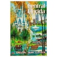 thumbnail image 1 of Delta Airlines - Central Florida - 1960s - Vintage Airline Travel Poster (11x17Inches), 1 of 6
