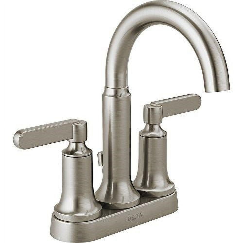 Delta Alux Spotshield Brushed Nickel 2-handle Widespread Bathroom Faucet w/Drain