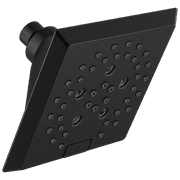 Delta H2Okinetic 5-Setting Angular Modern Raincan Shower Head - 52664-BL - Matte Black