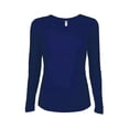 thumbnail image 1 of Delta Apparel Dri 30 by 1s Ladies Performance Long Sleeve T-Shirt, Deep Navy - Extra Large, 1 of 1