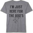 thumbnail image 1 of Delta Apparel Mens Here For The Boo's Graphic T-Shirt, Grey, Small, 1 of 1