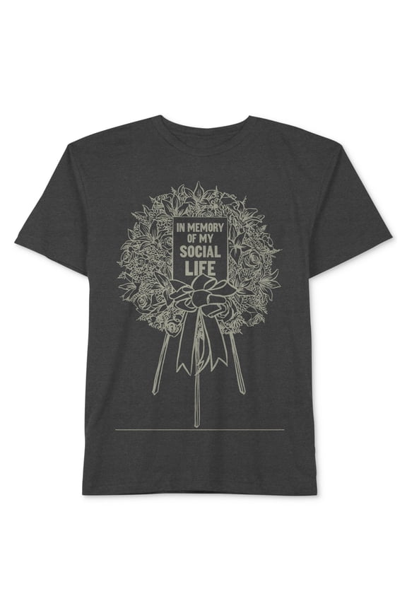 Mens In Memory Graphic T-Shirt, Grey, Medium