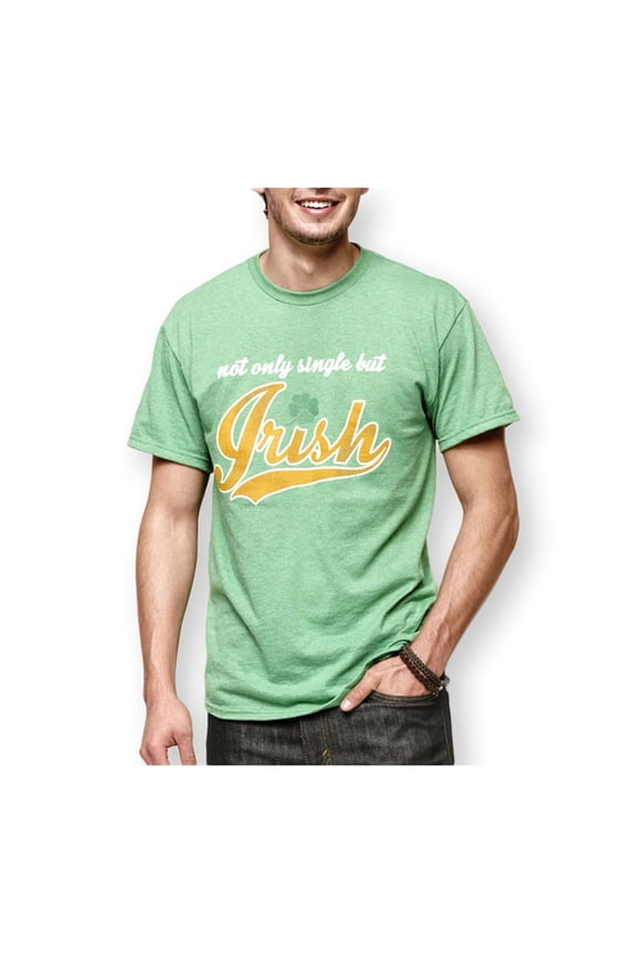 Mens Not Only Single Graphic T-Shirt, Green, Medium