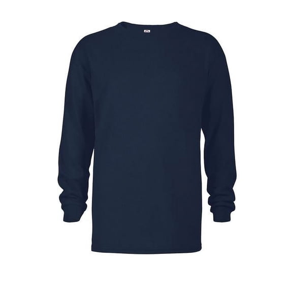 Delta Apparel Pro Weight Youth 5.2 oz Retail Fit Long Sleeve T-Shirt, Athletic Navy - Small