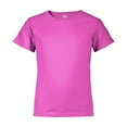 thumbnail image 1 of Delta Apparel Pro Weight Youth 5.2 oz Retail Fit T-Shirt, Safety Pink - Extra Large, 1 of 1