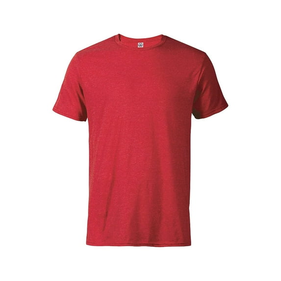 Delta Apparel Ringspun Adult 4.3 oz T-Shirt, Red Heather - Large