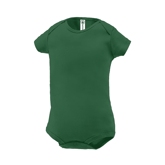 Delta Apparel Ringspun Infant 1x1 Rib Snap T-Shirt, Kelly - 6 Month