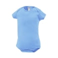thumbnail image 1 of Delta Apparel  Ringspun Infant 1x1 Rib Snap T-Shirt, Sky Blue - 6 Month, 1 of 1