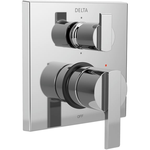 Delta Ara Angular Modern Monitor 14 Series Valve Trim with 6-Setting Integrated Diverter, Chrome