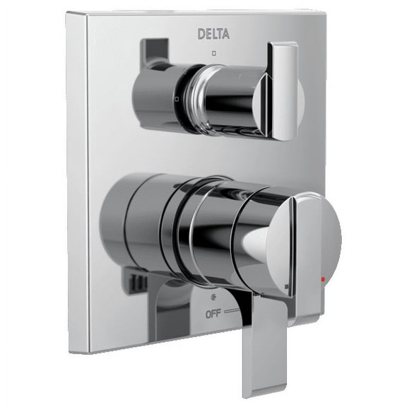 Delta Ara Angular Modern MonitorÂ® 17 Series Valve Trim with 3-Setting Integrated Diverter in Chrome T27867