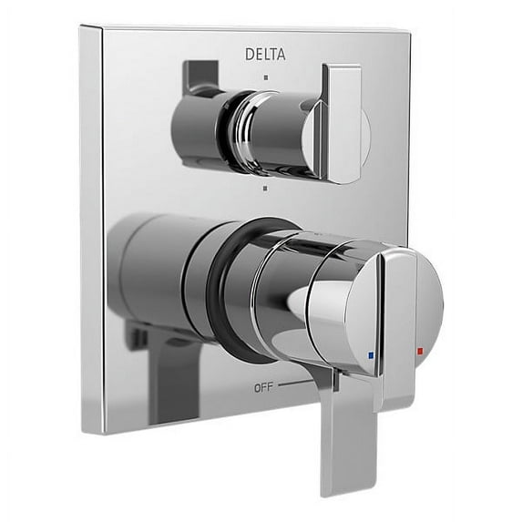 Delta Ara Angular Modern Monitorî 17 Series Valve Trim with 6-Setting Integrated Diverter in Chrome T27967