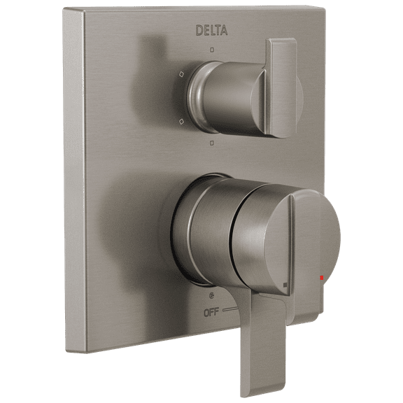 Delta Ara Angular Modern Monitor® 17 Series Valve Trim with 6-Setting Integrated Diverter in Stainless T27967-SS