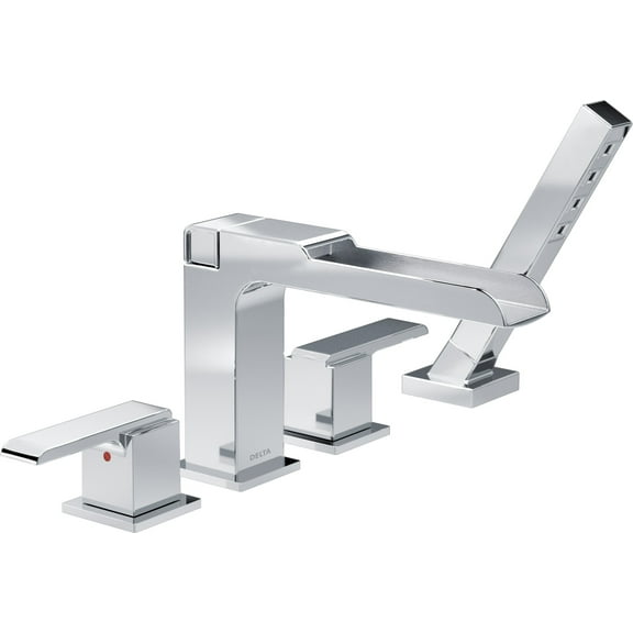 Delta Ara Channel Roman Tub With Hand Shower Trim, Chrome