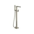 thumbnail image 1 of Delta Ara Floor Mount Tub Filler with Hand Shower, Stainless, 1 of 7