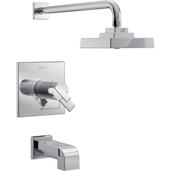 Delta Ara H2Okinetic Chrome 6.5 in Tub & Shower Faucet