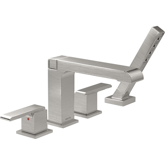 Delta Ara Roman Tub with Hand Shower Trim, Stainless