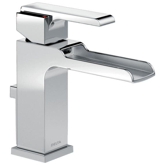 Delta Ara Single Handle Channel Spout Bathroom Faucet with Metal Drain Assembly in Chrome 568LF-MPU