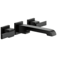 thumbnail image 1 of Delta Ara Two Handle Wall-Mount Bathroom Faucet Trim in Matte Black (Valve Not Included) T3567LF-BLWL, 1 of 4