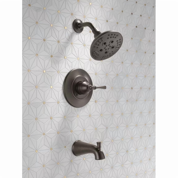 Delta Archdale Venetian Bronze 1-handle Multi-function Round Bathtub and Shower Faucet Valve Included